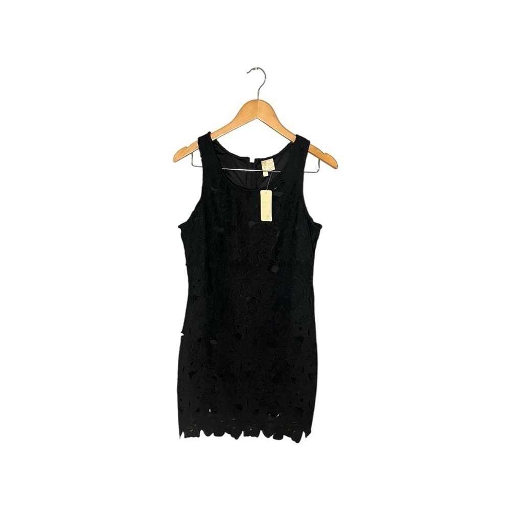 NWT Japan Elegant Black Lace Sleeveless Dress Size L